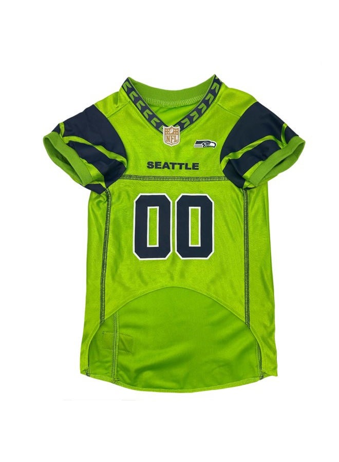 Pets First NFL Seattle Seahawks Color Rush Dog Jersey, Size: Small. Color Rush Jersey, Cool and Sporty Dog Shirt, Best Football Jersey Costume for Dogs & Cats. Licensed Jersey Shirt. - Image 2