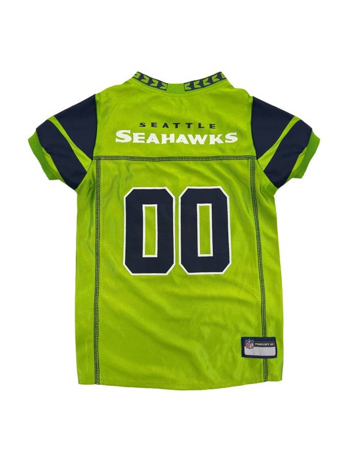 Pets First NFL Seattle Seahawks Color Rush Dog Jersey, Size: Small. Color Rush Jersey, Cool and Sporty Dog Shirt, Best Football Jersey Costume for Dogs & Cats. Licensed Jersey Shirt. - Image 5