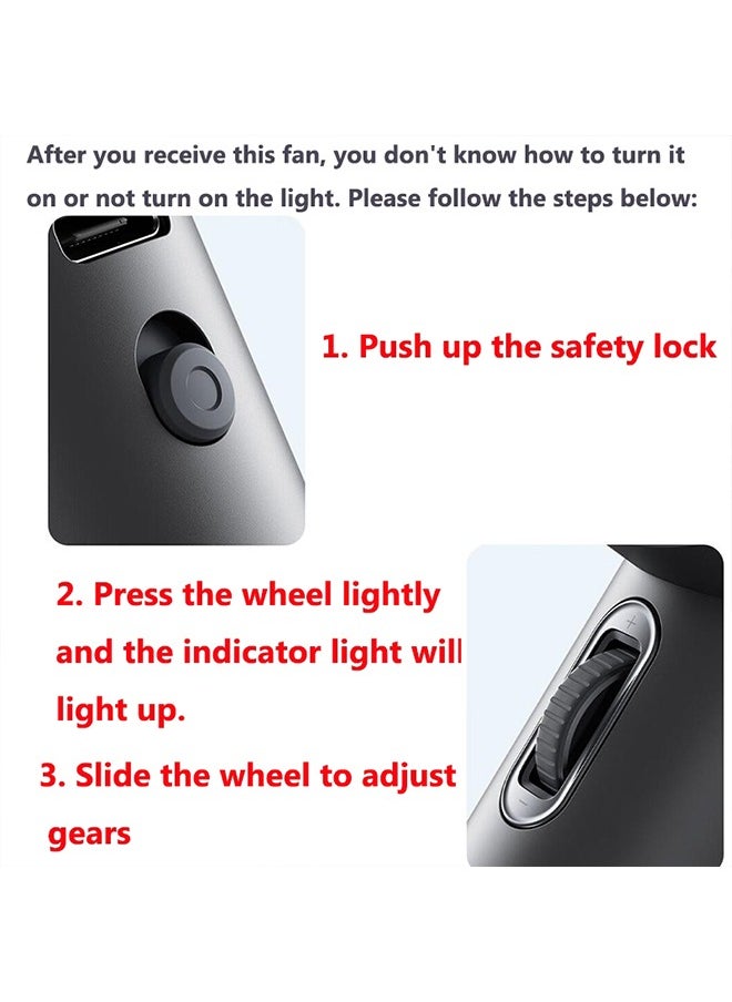 JISULIFE - JISULIFE Portable Handheld Fan Strong Wind 100 Gear Wind Speed Mini Rechargeable Fan Electric Fan Metal Body Digital Display Adjustable Turbo Fan For Commuting Outdoor Sports Pro1s - Image 1