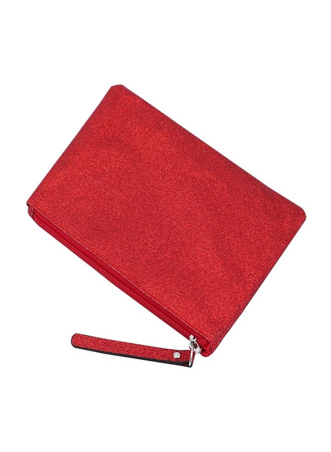 RITTZI Celestial Glitter Makeup Pouch – Seven Stunning Shades - Festive Cosmetic Bag (Aurora Red) - Image 2