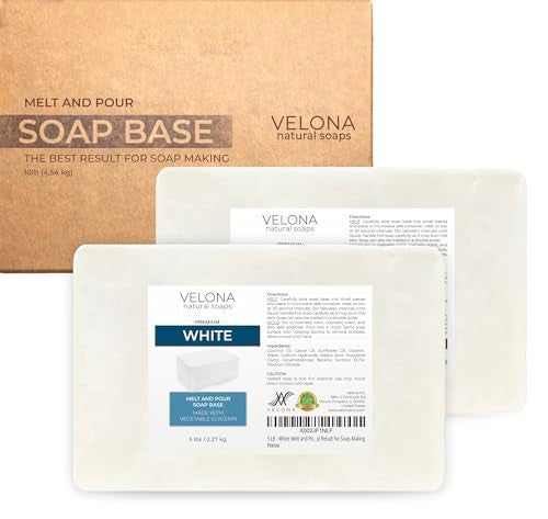 velona 10 LB - White Melt and Pour Soap Base SLS/SLES free | Natural Bars for The Best Result for Soap-Making - Image 1