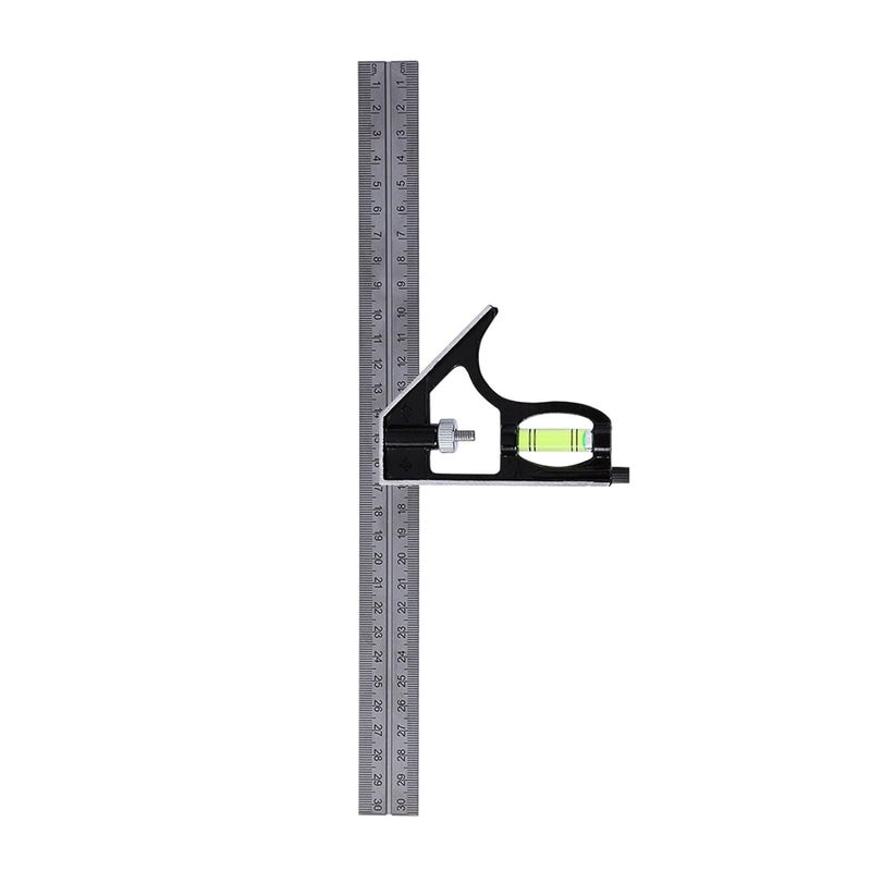 Stainless Steel 300mm Adjustable Combination Square Set Precision Measuring Tool - Image 3