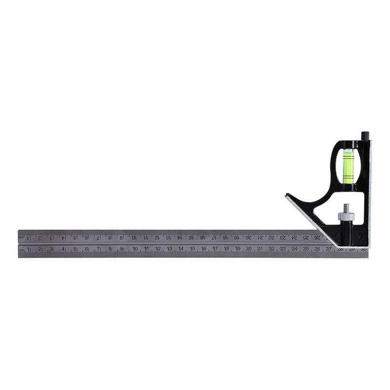 Stainless Steel 300mm Adjustable Combination Square Set Precision Measuring Tool - Image 1