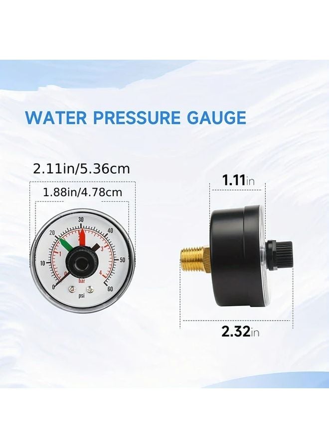 1pc Axial Pressure Gauge for Sand Pump Water Therapy Vibrating Disk Replacement - Image 3