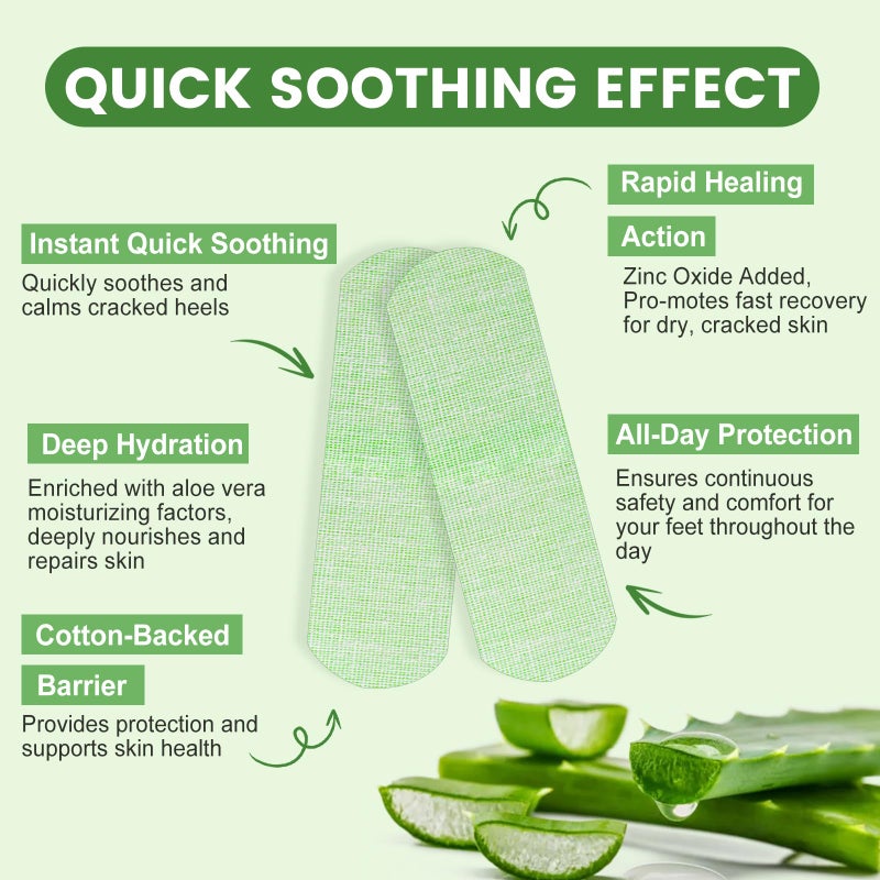 TEAWOO 50PCS Aloe Vera Cracked Hands Treatment Patches, Dry Cracked Hands Repair Bandage - Image 4