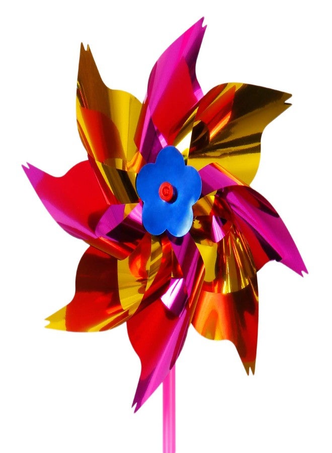 Elcoho 100 Pieces Plastic Rainbow Windmill Party Pinwheels DIY Pinwheel for Kids Toy Garden Party Lawn Decor, Assorted Color - Image 4