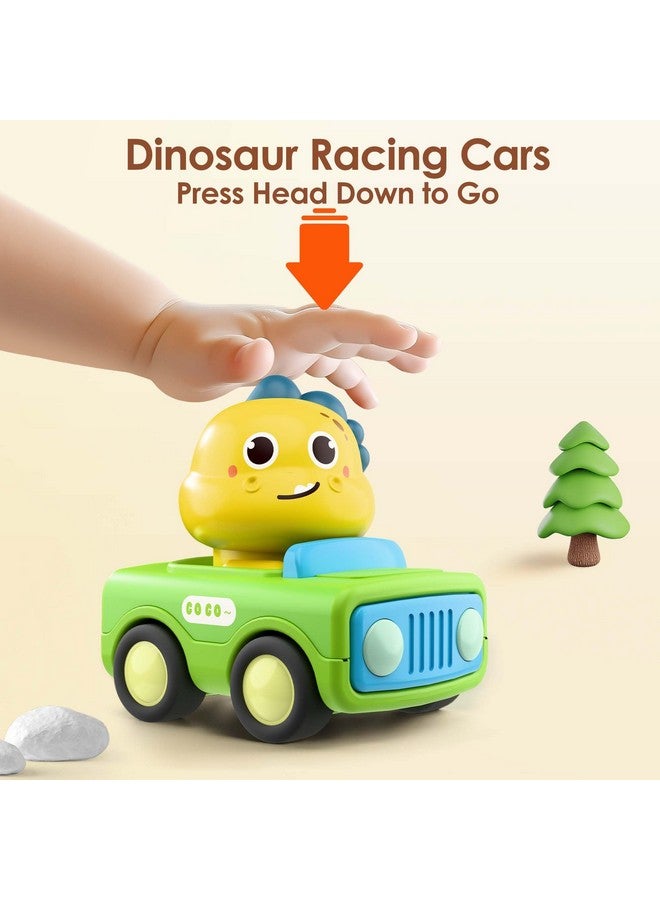 iPlay, iLearn ألعاب سيارات الضغط للذهاب من iPlay و iLearn للأطفال من 1-3 سنوات، سيارات سباق الحيوانات للأطفال، مجموعة مركبات اللعب للأطفال الرضع، سيارات ديناصور دفع للأطفال من 6-9-12-18 شهر، هدية عيد ميلاد أول للأطفال من 1-2 سنوات - Image 2
