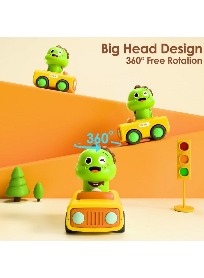iPlay, iLearn ألعاب سيارات الضغط للذهاب من iPlay و iLearn للأطفال من 1-3 سنوات، سيارات سباق الحيوانات للأطفال، مجموعة مركبات اللعب للأطفال الرضع، سيارات ديناصور دفع للأطفال من 6-9-12-18 شهر، هدية عيد ميلاد أول للأطفال من 1-2 سنوات - Image 3