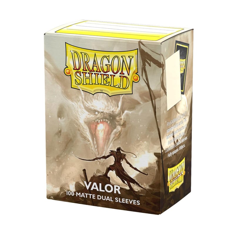 Dragon Shield | Matte Dual Standard Size Card Sleeves | 100 CT - Smooth & Tough Premium TCG Sleeves - Compatible with Pokemon, Flesh & Blood, One Piece & Magic The Gathering | Valor - Image 1