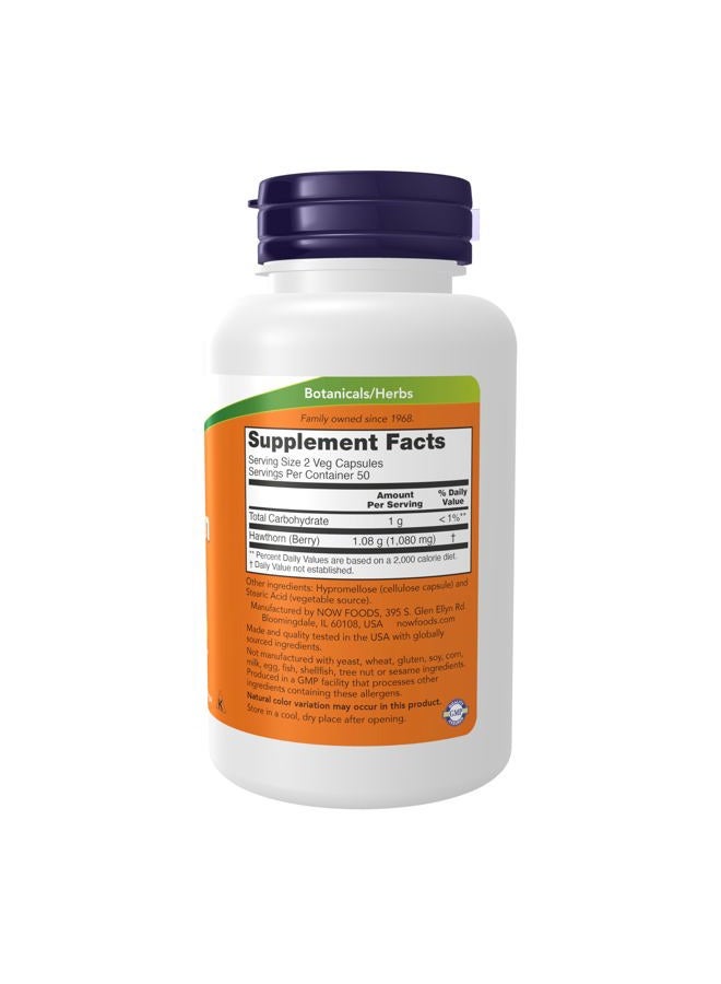 now Supplements, Hawthorn Berry 540 mg, Free Radical Scavenger*, Herbal Supplement, 100 Veg Capsules - Image 2