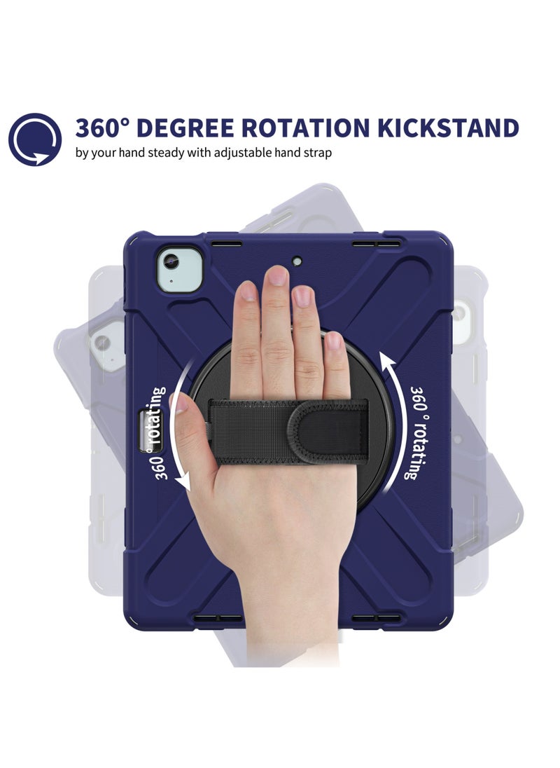 Rock Pow - Case for iPad Air 13 inch M3 2025/Air 13 inch M2 2024,Case for iPad Pro 12.9 inch 6th 2022/5th 2021/4th 2020/3rd 2018 case with Pencil Holder Hand Strap 360 Rotating Kickstand  for Air 13inch and iPad Pro 12.9 inch - Image 1