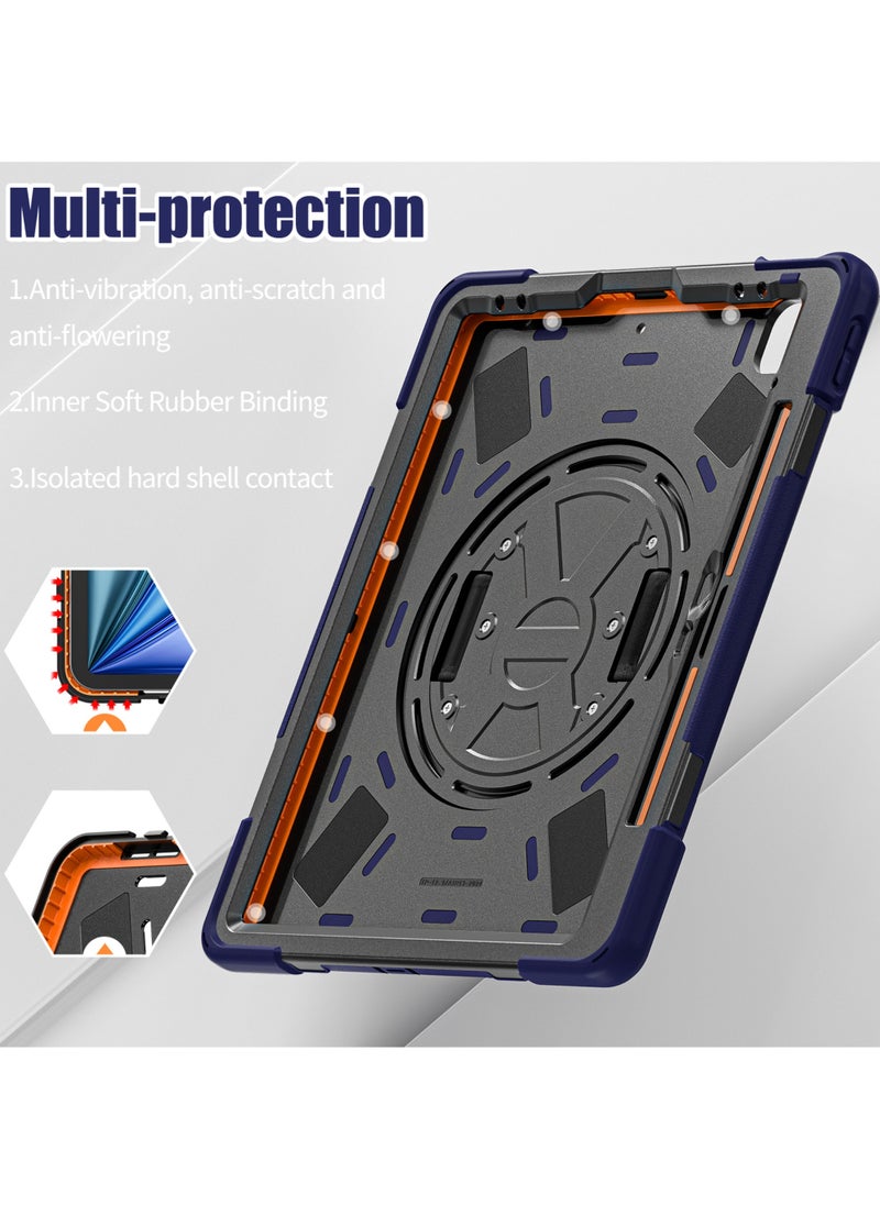 Rock Pow - Case for iPad Air 13 inch M3 2025/Air 13 inch M2 2024,Case for iPad Pro 12.9 inch 6th 2022/5th 2021/4th 2020/3rd 2018 case with Pencil Holder Hand Strap 360 Rotating Kickstand  for Air 13inch and iPad Pro 12.9 inch - Image 1