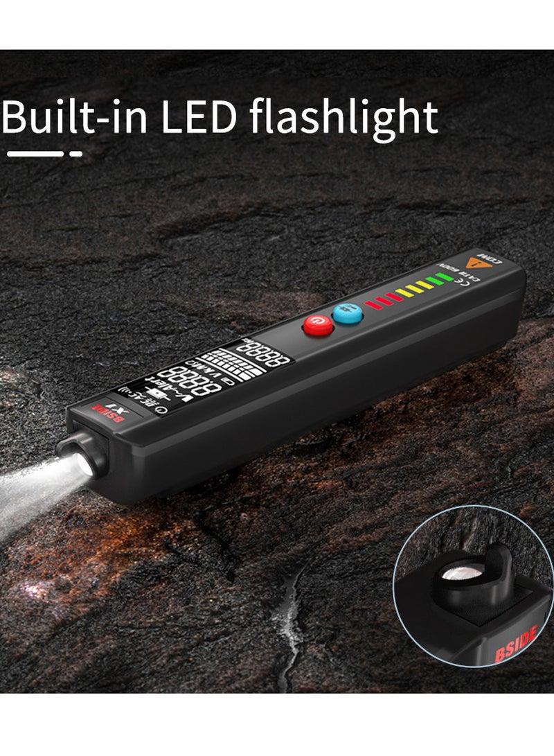 BSIDE جهاز X1 للكشف الذكي ثنائي الوضع، كاشف جهد التيار المتردد غير التلامسي، مقياس متعدد NCV، قلم اختبار كهربائي محمول مع إنذار صوتي وضوئي ومصباح يدوي LED - Image 4