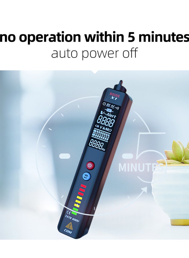 BSIDE جهاز X1 للكشف الذكي ثنائي الوضع، كاشف جهد التيار المتردد غير التلامسي، مقياس متعدد NCV، قلم اختبار كهربائي محمول مع إنذار صوتي وضوئي ومصباح يدوي LED - Image 2