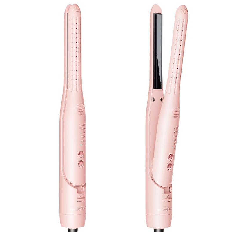 Wavytalk 0.65" Pencil Flat Iron, Cool Curl Pencil, Small Airflow Styler and Straightener for Short Hair, Pixie Cut and Edges, Curling Iron for Short Hair with 360Âº Cool Airflow for Long-Lasting Hold - Image 1