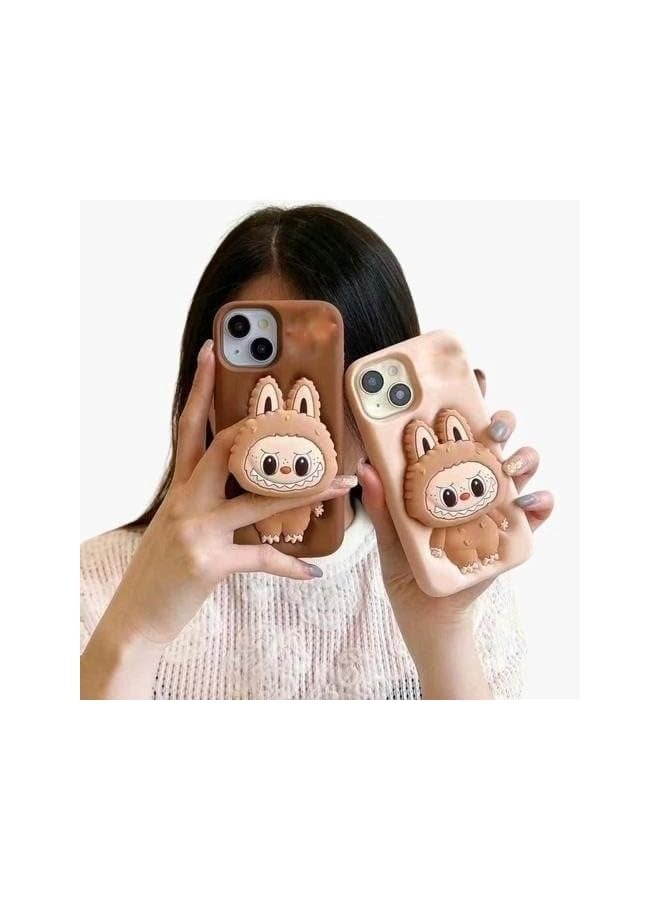The Bros Cute 3D Phone Labubu Style Cases Cartoon Case Gel Drop Protection for Women and Girls Pack of 2 (iPhone 15) - Image 2
