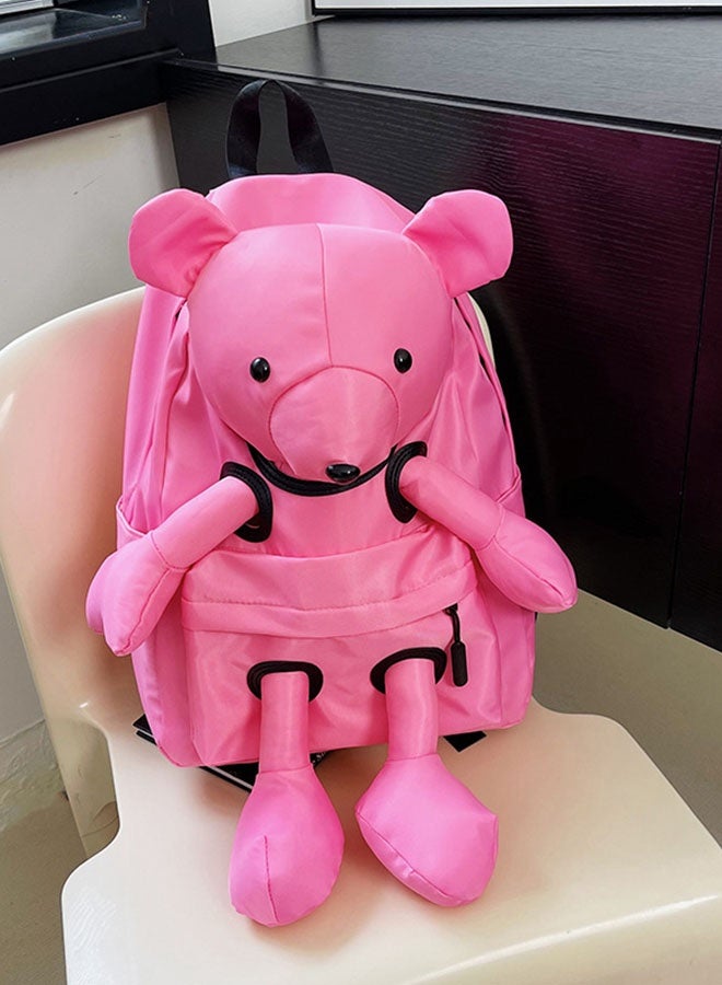 JCB CHIC حقيبة ظهر خفيفة الوزن ذات سعة كبيرة على شكل أرنب كرتوني لطيف، حقيبة مدرسية وحقيبة سفر  مع رسوم كرتونية ثلاثية الأبعاد، حقيبة كتف عملية للطالبات - Image 2