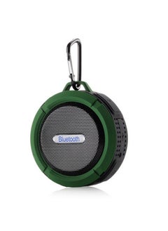 C6 Bluetooth Speaker Mobile Phone Car Wireless Small Audio Outdoor Portable Handsfree Hanging Buckle Call Waterproof Suction Cup Speaker Green Green