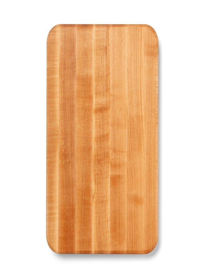 John Boos Chop-N-Slice Series Rectangular Wooden Maple Cutting Board 18”x12” - 1.25” Thick, 8-lb Reversible Butcher Block with Eased Corners, Edge-Grain & Finger Grips - Made in the USA - Image 1