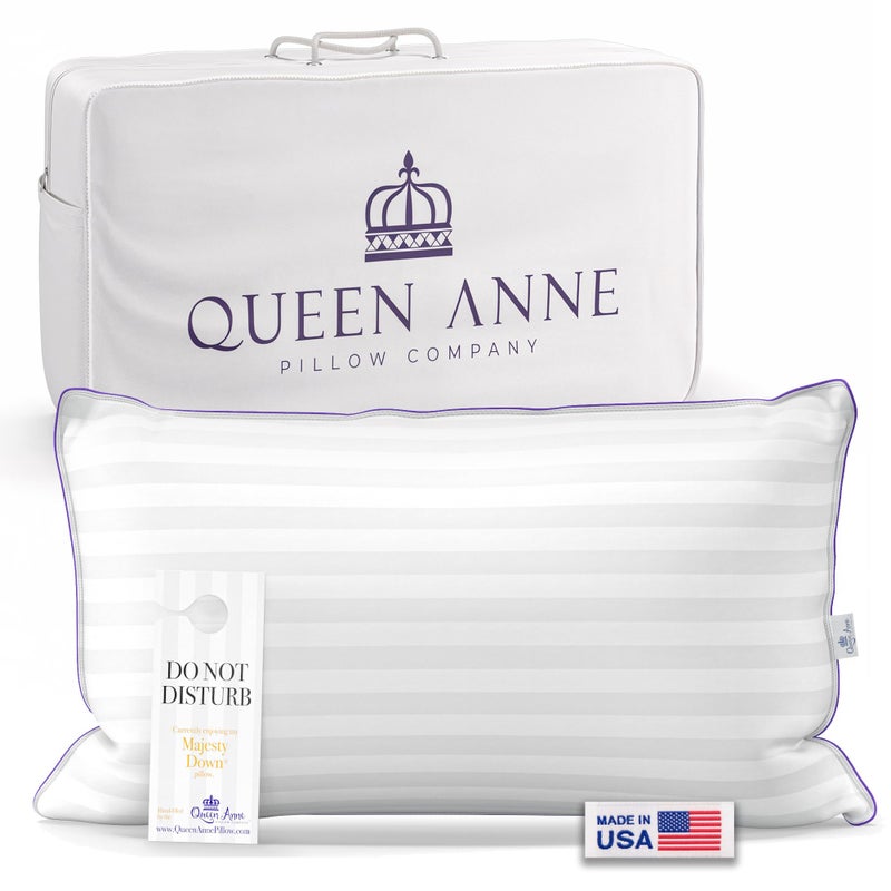 Queen Anne Hotel Collection Pillows Luxury Down Alternative Bed Pillows King Medium Ultimate Comfort Hypoallergenic Made in The USA