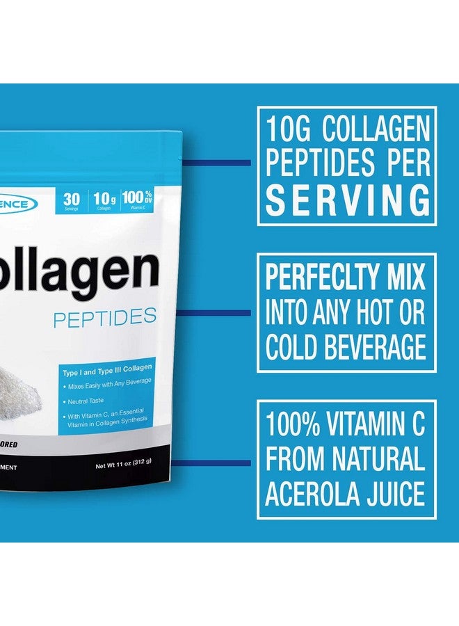 PEScience مسحوق ببتيدات الكولاجين بروتين كولاجين مهدرج مع فيتامين C 30 حصة بدون نكهة يدعم الشعر والبشرة والأظافر - Image 3