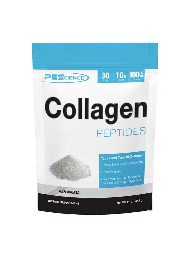 PEScience مسحوق ببتيدات الكولاجين بروتين كولاجين مهدرج مع فيتامين C 30 حصة بدون نكهة يدعم الشعر والبشرة والأظافر - Image 2