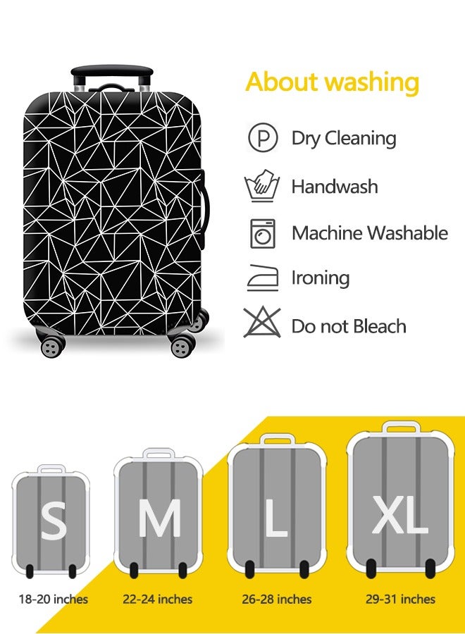 HomarKet Travel Luggage Cover Washable Suitcase Cover Suitcase Protector Anti-scratch Suitcase Cover Fits 18-32 Inch Luggage - Image 4
