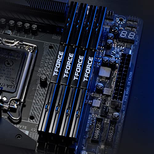 TeamGroup ذاكرة سطح المكتب TEAMGROUP T-Force Vulcan DDR5 سعة 32 جيجابايت (2x16 جيجابايت) 6000 ميجاهرتز (PC5-48000) CL30 متوافقة مع Intel XMP 3.0 و AMD Expo باللون الأسود - Image 3