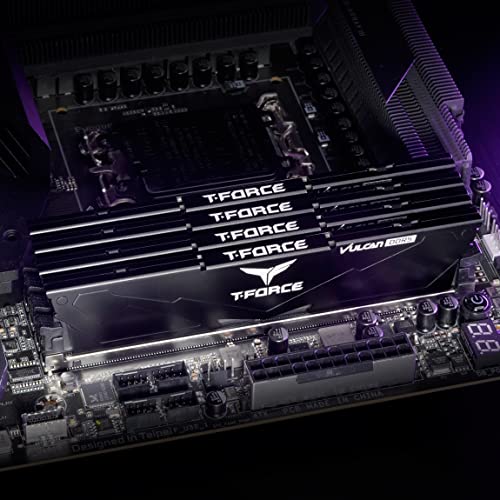 TeamGroup ذاكرة سطح المكتب TEAMGROUP T-Force Vulcan DDR5 سعة 32 جيجابايت (2x16 جيجابايت) 6000 ميجاهرتز (PC5-48000) CL30 متوافقة مع Intel XMP 3.0 و AMD Expo باللون الأسود - Image 4