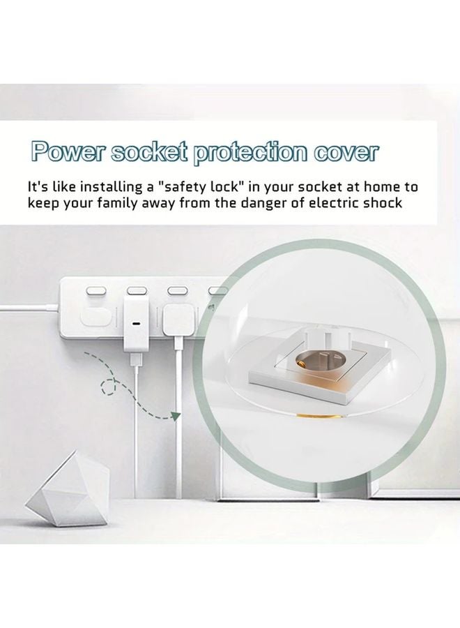 4pcs Black Socket Covers With Storage European Standard Dustproof Shockproof - Image 4