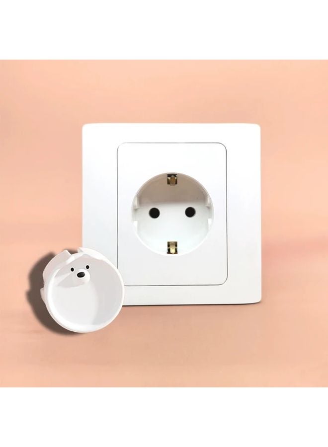 4pcs Black Socket Covers With Storage European Standard Dustproof Shockproof - Image 2