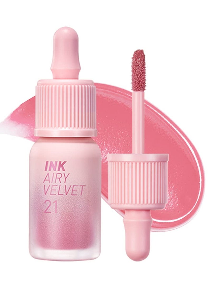 Peripera Peripera Ink Airy Velvet Lip Tint, Liquid Lip (0.14 fl oz, 021 FLUFFY PEACH)  - Image 1