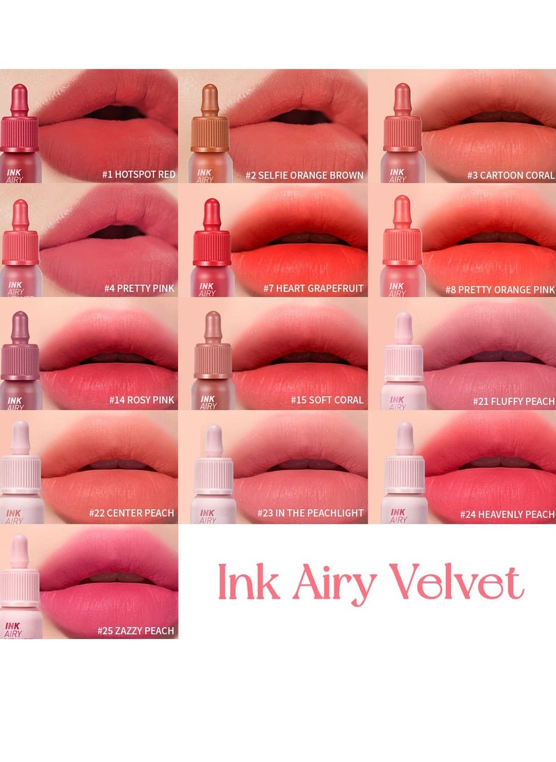 Peripera Peripera Ink Airy Velvet Lip Tint, Liquid Lip (0.14 fl oz, 021 FLUFFY PEACH)  - Image 2