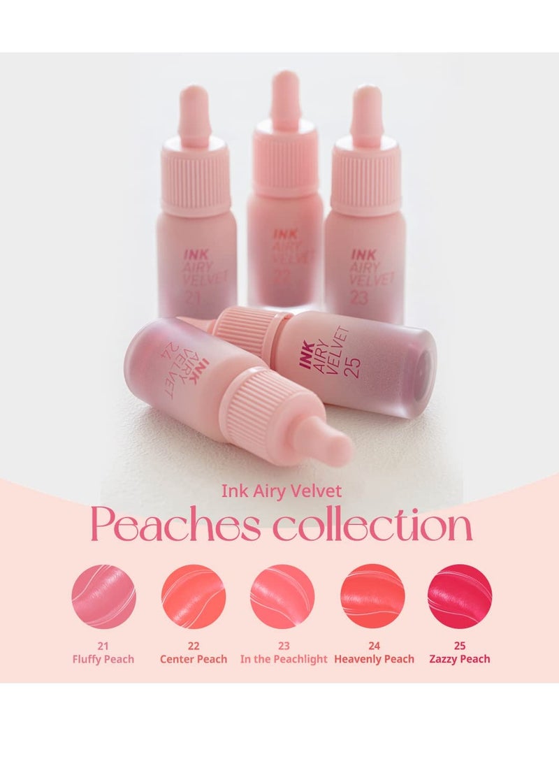 Peripera Peripera Ink Airy Velvet Lip Tint, Liquid Lip (0.14 fl oz, 021 FLUFFY PEACH)  - Image 4