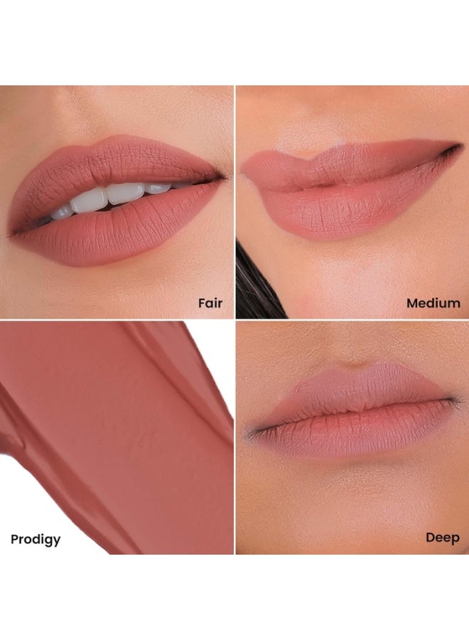 LAMIOR Matte Velvet Liquid Lipstick 8 Hour Coverage | Rich & Long Lasting | lip color for Women | Lightweight & Comfortable - Smudge Proof | Non Transferable | Shade - Prodigy, 5 ml - Image 4