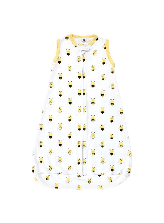 Hudson Baby Unisex Baby Cotton Wearable Sleeping Bag, Sack, Blanket, Daisy Bee Sleeveless, 0-3 Months - Image 4