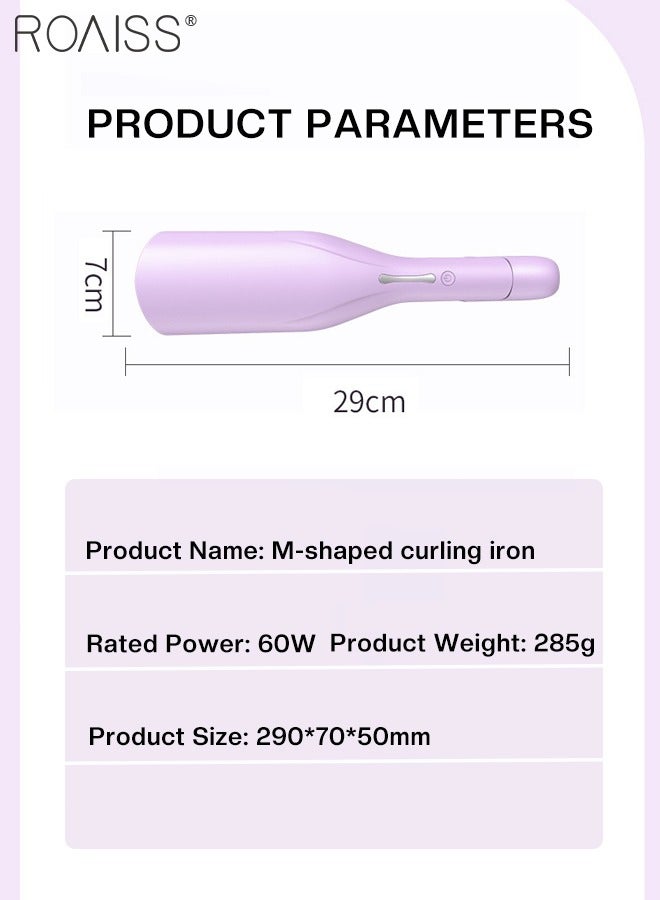 roaiss 36MM M-shaped Curling Iron, Rommantic French Egg Roll Hair Curler, 5 Temp Ceramic Hair Waver Hair Iron Suitable for All Kinds of Short Hair, Medium Hair, Long Hair - Image 3