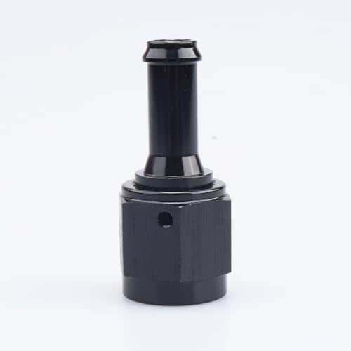 AC PERFORMANCE Black Aluminum Straight Female AN6 to 3/8" Swivel Hose Barb fitting, 6AN to 3/8 inch Barb - Image 2