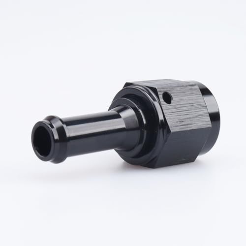 AC PERFORMANCE Black Aluminum Straight Female AN6 to 3/8" Swivel Hose Barb fitting, 6AN to 3/8 inch Barb - Image 4