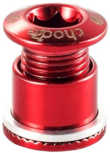 Chooee Double Chainring Bolts,M8 Steel Chain Ring Bolts Set Red - Image 3