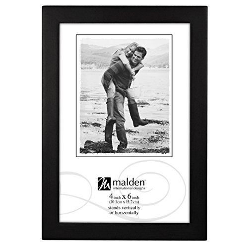 Malden إطار صور خشبي أسود من مالدن إنترناشيونال ديزاينز، 4x6، أسود - Image 1