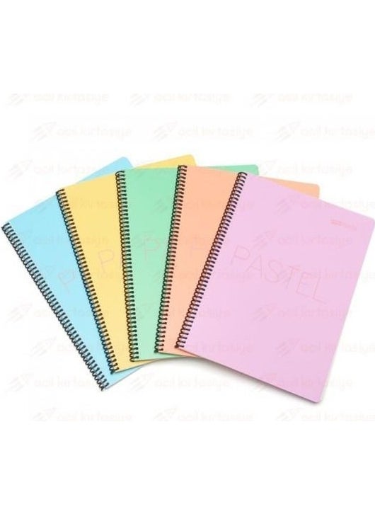 Mynote Flex Pastel Notebook Spiral PP Cover 60yp Square A4 1 Piece  - Image 2