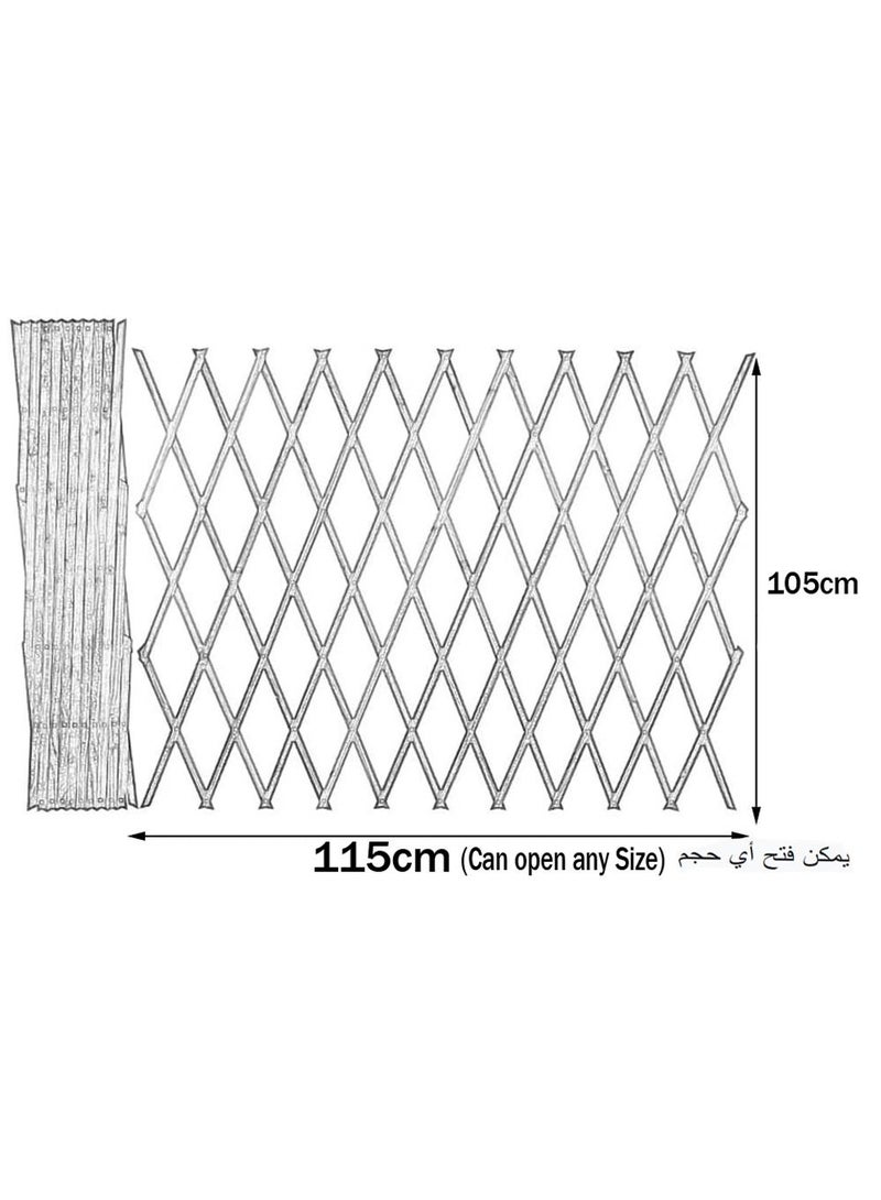 لينجوي سياج خشبي محمول قابل للاستهلاك أبيض 116x105 سم عدد 2 قطعة  - Image 5