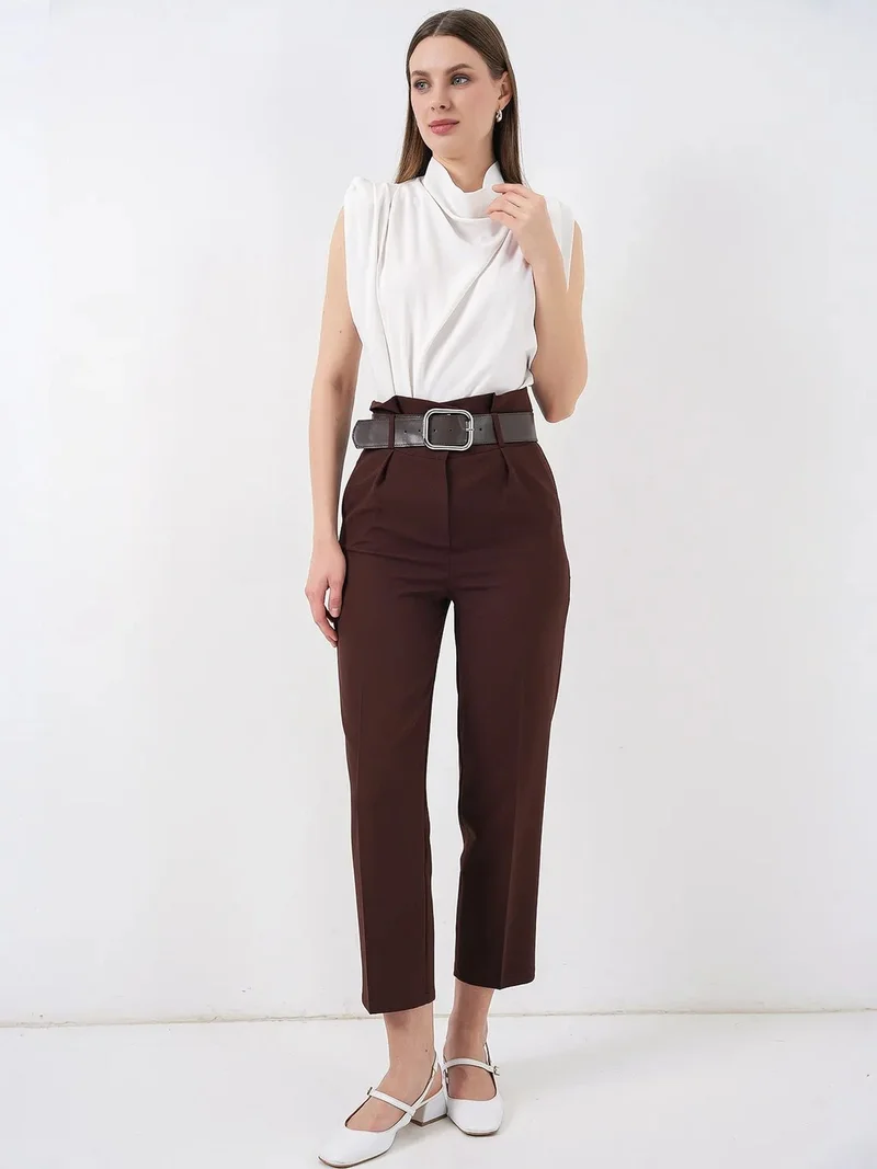 بيغ دارت BDART Ankle Length Straight Pants with Bow
