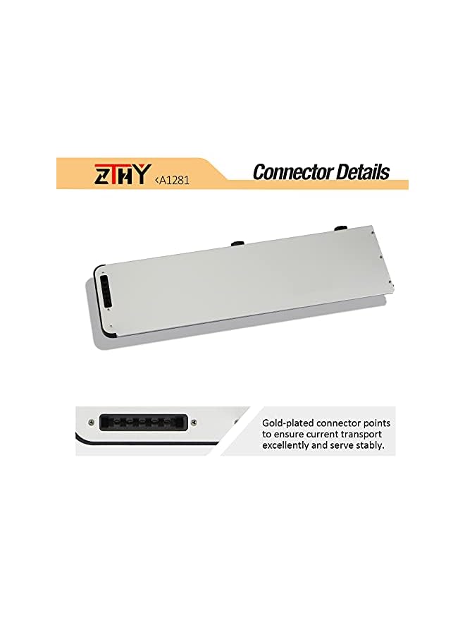 ZTHY A1281 Laptop Battery Replacement For Macbook Pro 15" Aluminum Unibody Series(2008 Version) A1286 Mb470*/A Mb470Ch/A Mb772 Mb772*/A Mb772J/A Mb772*/A Mb772J/A Mb772Ll/A - Image 4