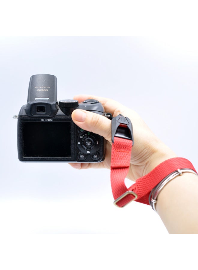 Cuff Micro SLR Camera Wrist Strap Strap For Canon Sony Nikon Quick Buckle Quick Release Camera Hand Rope Strap-Color:Quick Release Buckle Strap-red  - Image 5