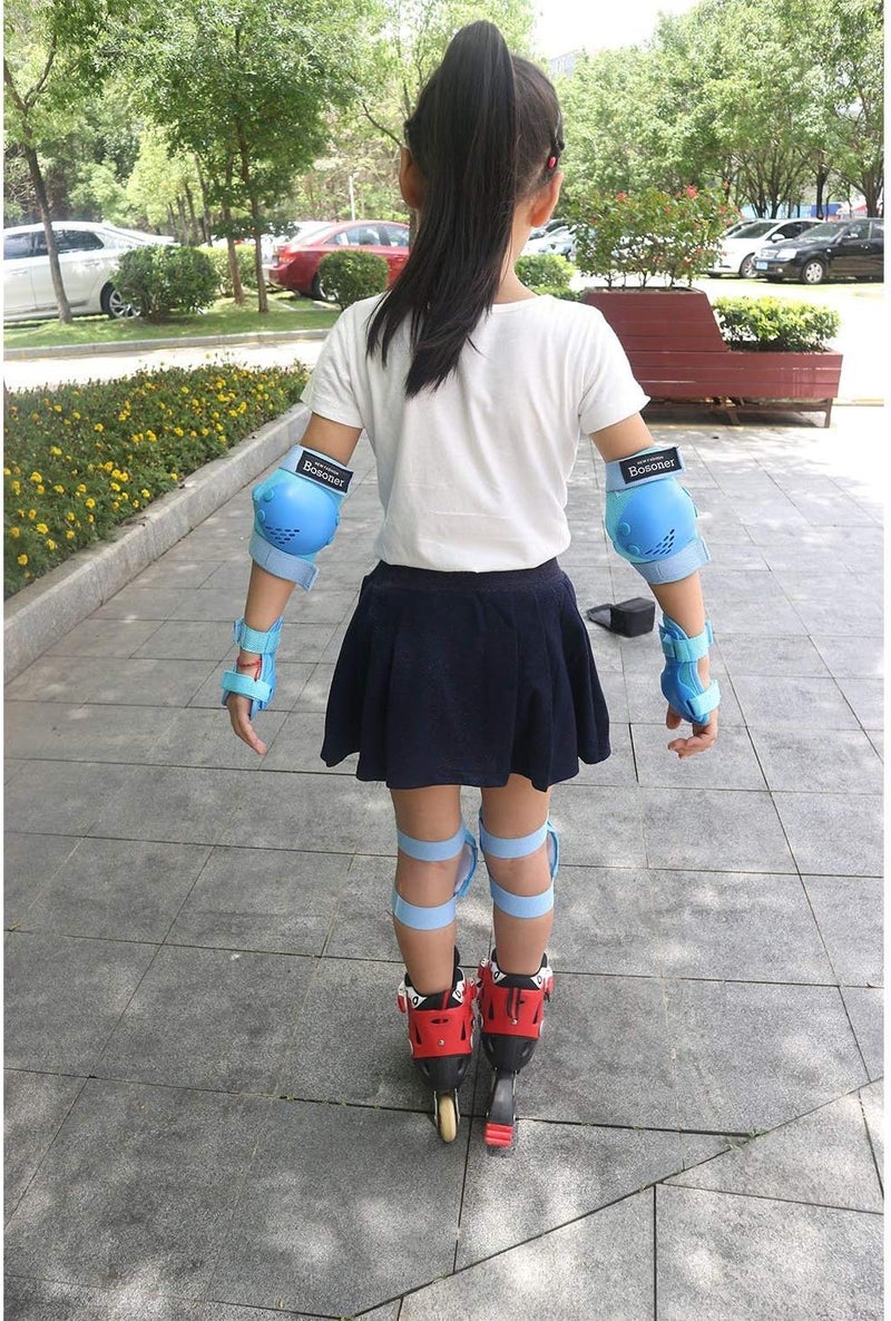 BOSONER Kids/Youth Protective Gear Set - Knee Pads, Elbow Pads, and Wrist Guards for Ages 3-15 - Image 5
