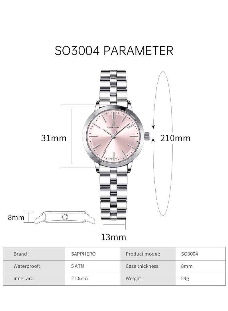 SAPPHERO Watches for Women Luxury Stainless Steel Ladies Watches Women's Bracelet Watch Small Analog 5ATM Waterproof Wrist Watch Elegant Gifts for Women - Image 5