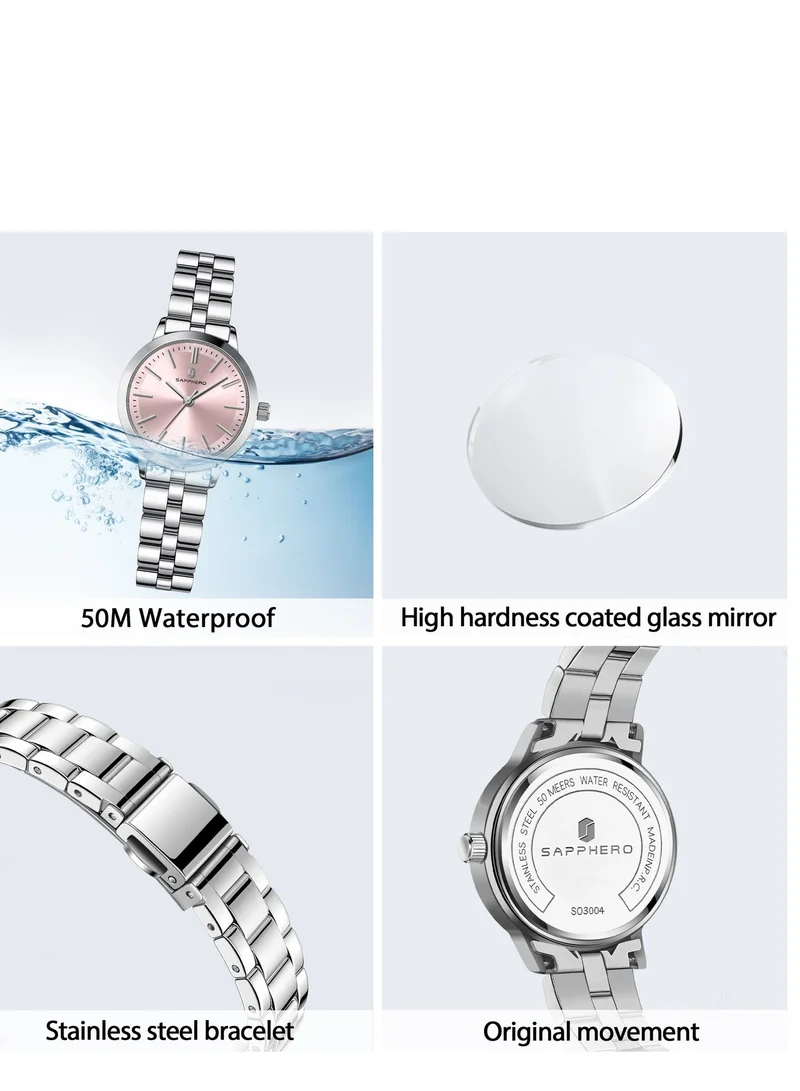 Sapphero  SAPPHERO Watches for Women Luxury Stainless Steel Ladies Watches Women's Bracelet Watch Small Analog 5ATM Waterproof Wrist Watch Elegant Gifts for Women for Women | Best Price UAE