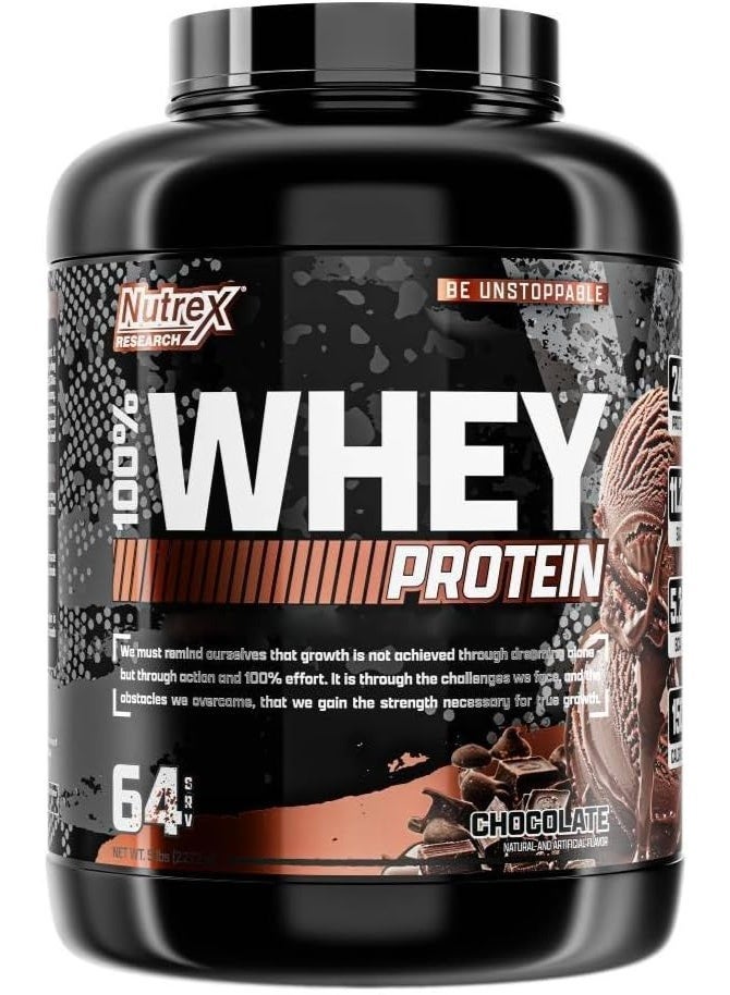 Nutrex Research 100% Whey: Premium Protein Blend for Optimal Muscle Growth and Recovery, (Chocolate) Flavor, 5 LBS - Image 1